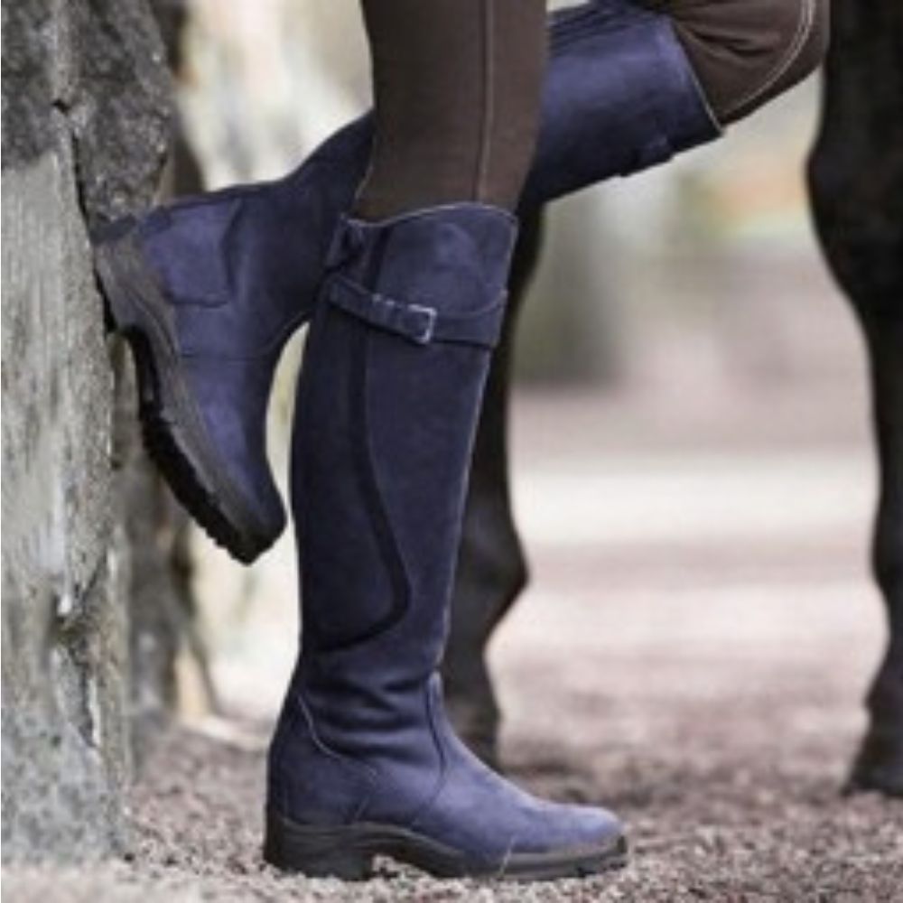 Orthopedic Knee High Boots for Women with Arch Support, Waterproof Long Boots, Adjustable Buckle Strap, Non-Slip Sole