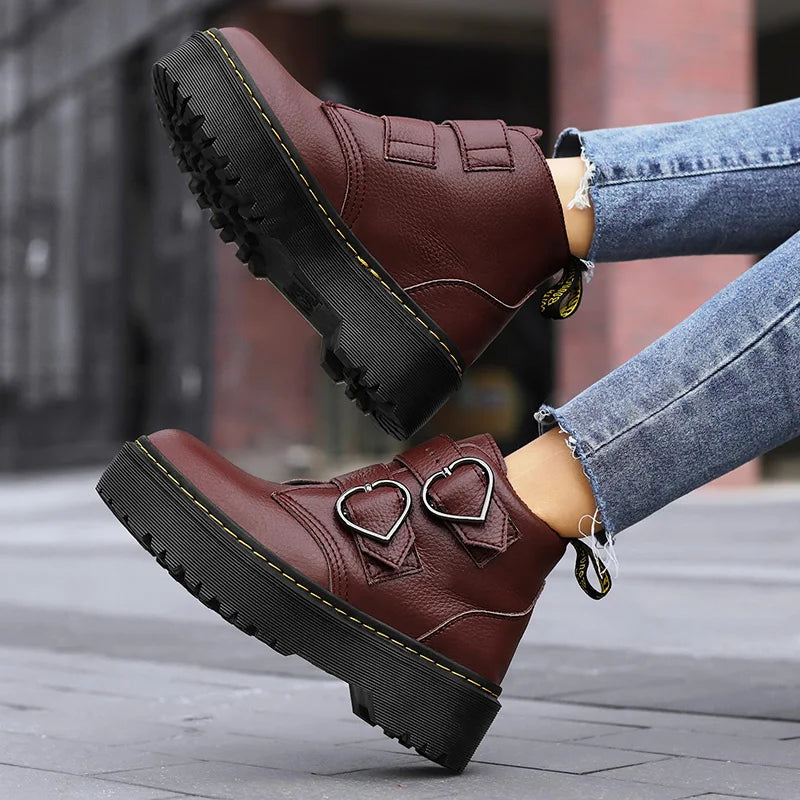 Chunky Platform Boots for Women - Stylish and Comfortable Daily Wear 2