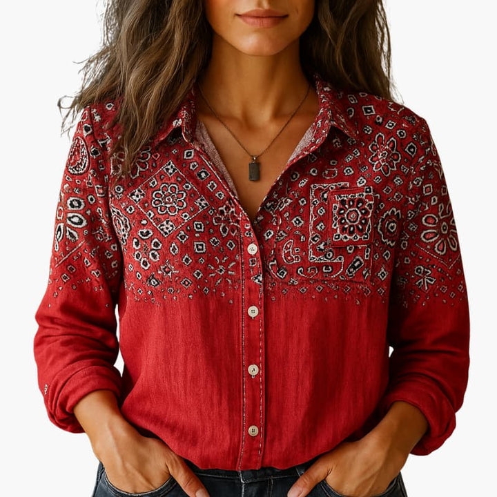 Classic Women's Button-Down Shirt with Long Sleeves - Versatile Women's Blouse for Any Occasion 0