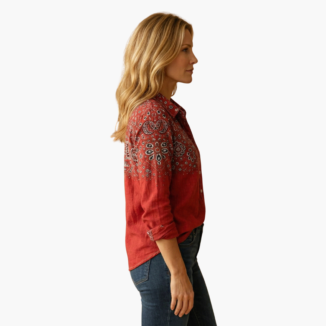 Classic Women's Button-Down Shirt with Long Sleeves - Versatile Women's Blouse for Any Occasion 2