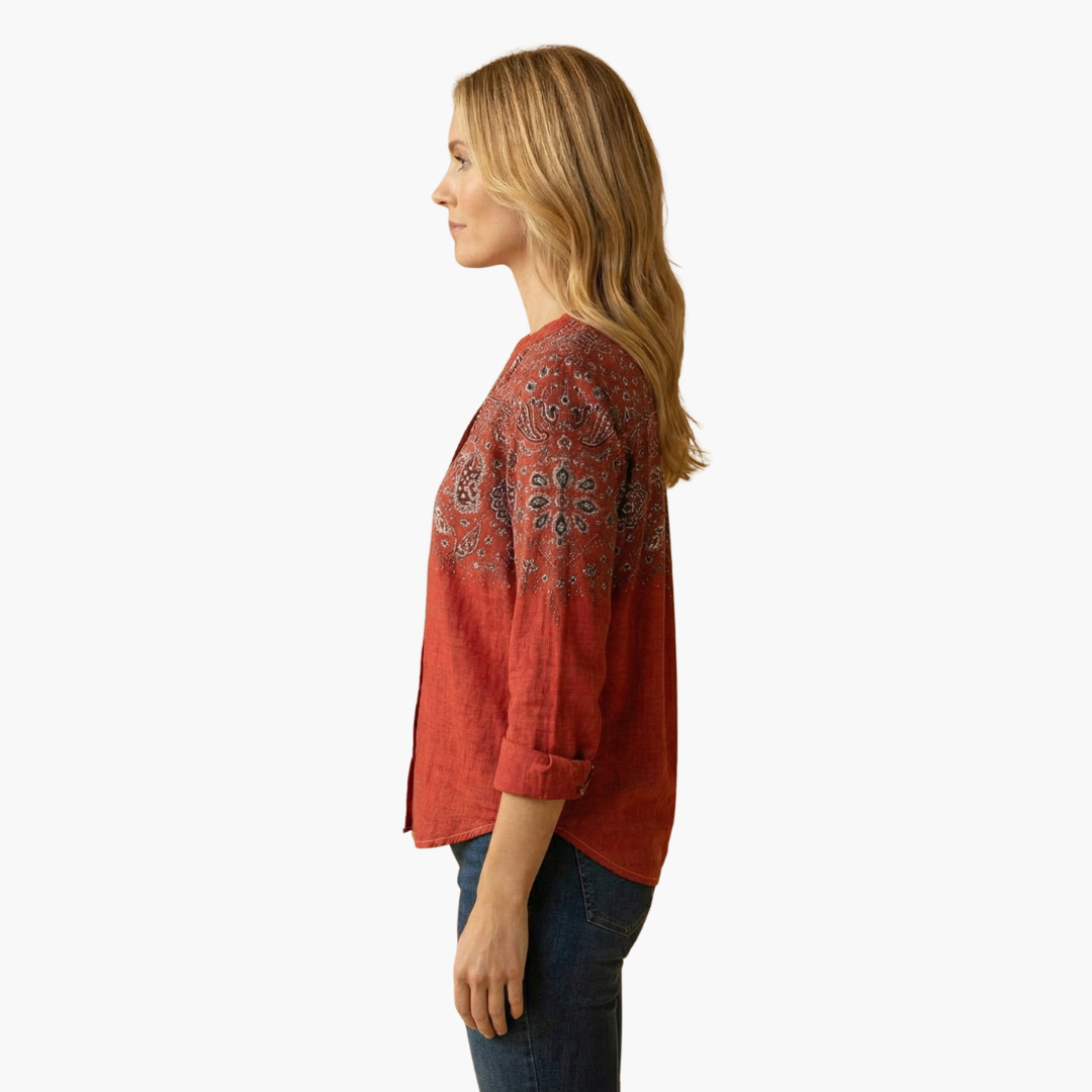 Classic Women's Button-Down Shirt with Long Sleeves - Versatile Women's Blouse for Any Occasion 3