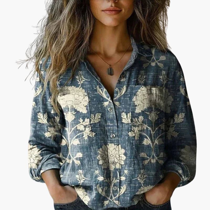 Classic Women's Button-Down Shirt with Long Sleeves - Versatile Women's Blouse for Any Occasion 8