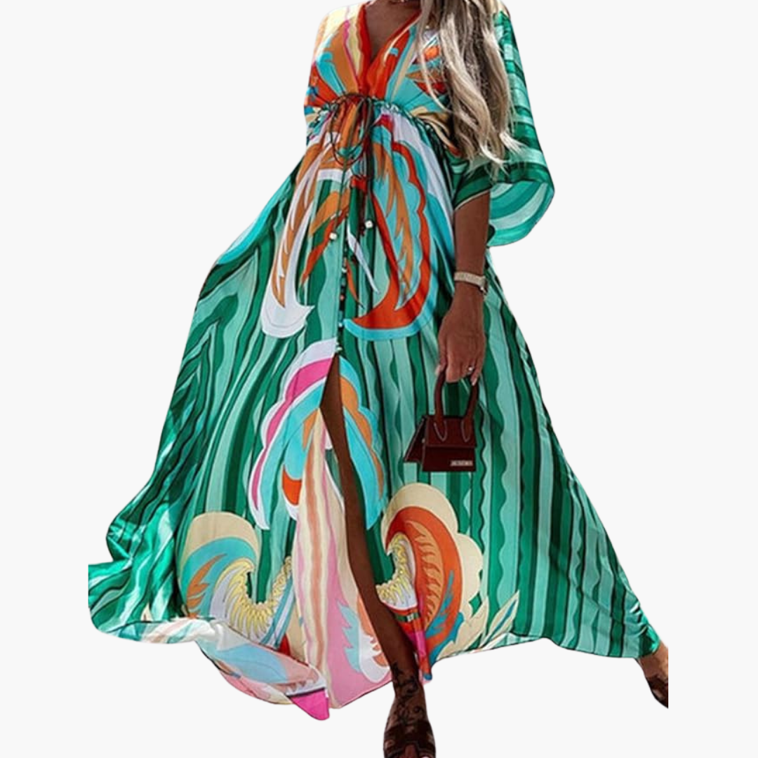 Colorful Maxi Dress for Women - Vibrant Floral Summer Dress 7