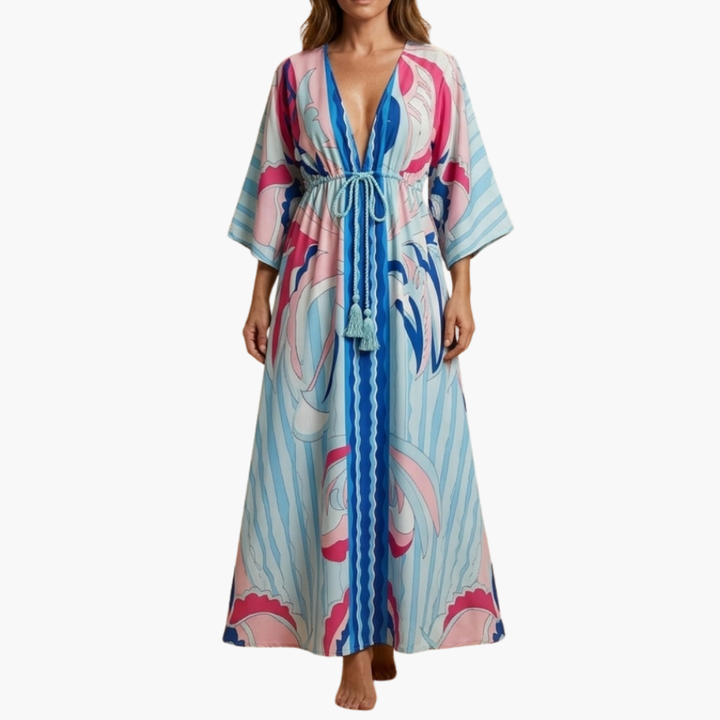 Colorful Maxi Dress for Women - Vibrant Floral Summer Dress 8