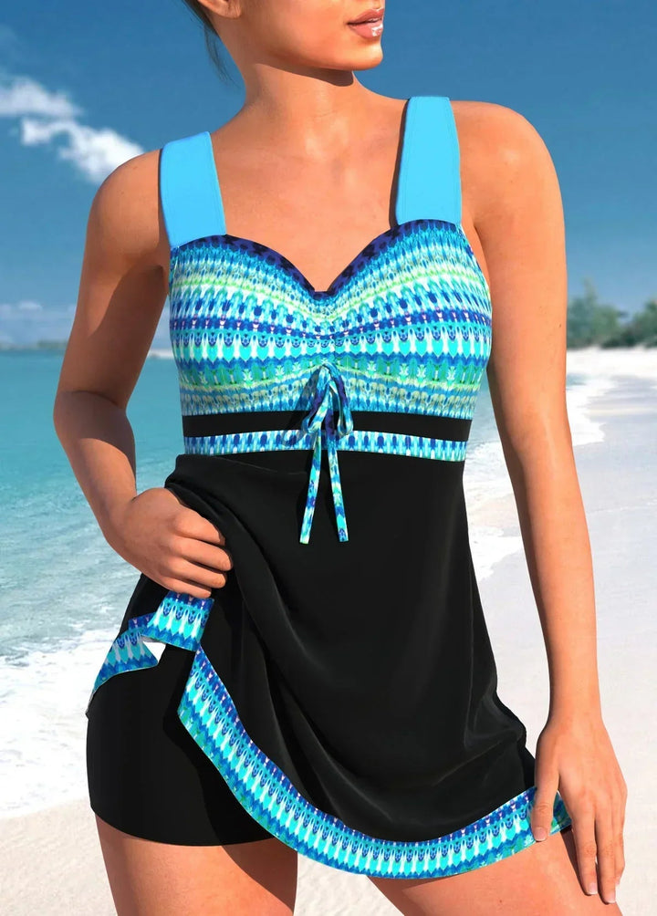 Comfortable Skirted Two-Piece Women's Swimsuit - Quick-Dry Swimwear for Beach and Pool Fun 1