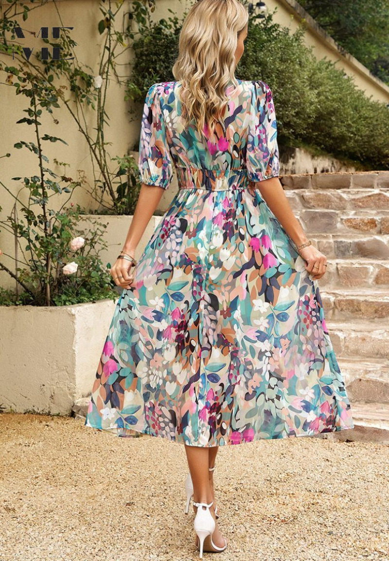 Elegant Floral Maxi Dress for Women - Summer Casual Style 2