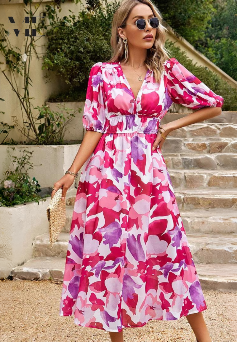 Elegant Floral Maxi Dress for Women - Summer Casual Style 9