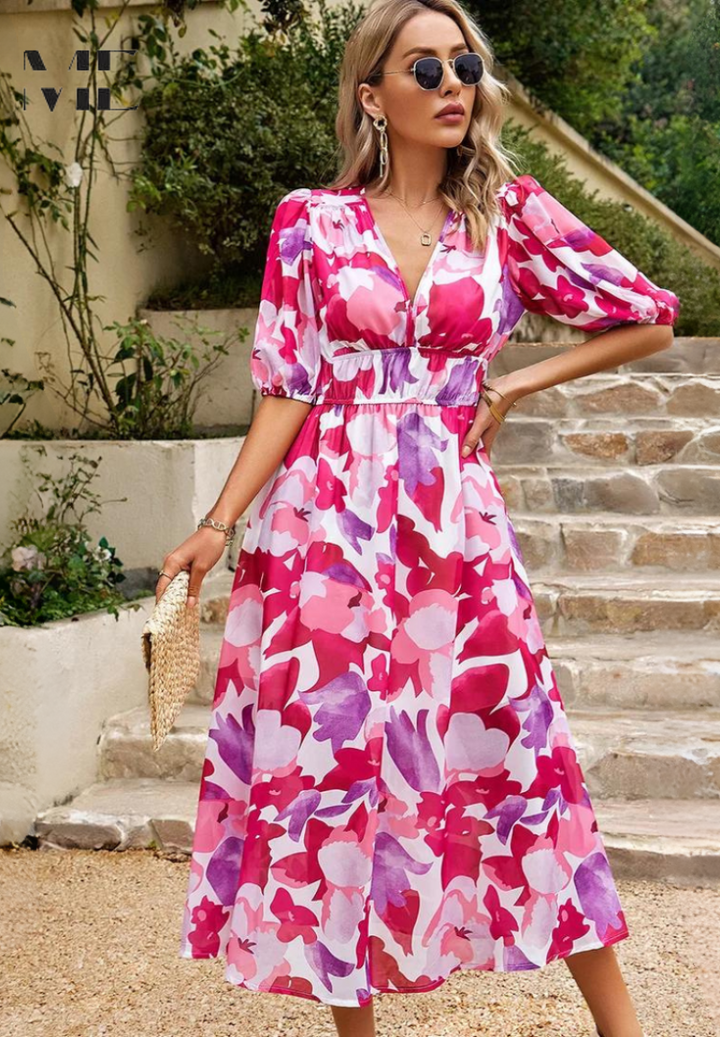 Elegant Floral Maxi Dress for Women - Summer Casual Style 9