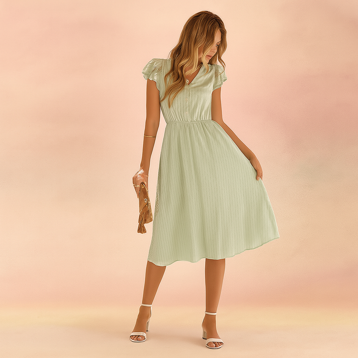Elegant Midi Dress for Women | Summer Chic Style for Brunch and Parties 2