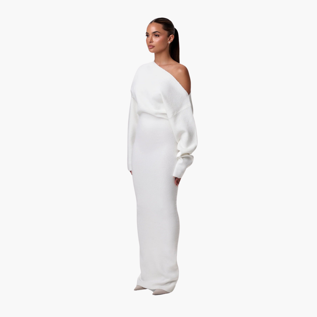 Elegant Off-Shoulder Maxi Dress for Women - Stylish Evening Wear 2