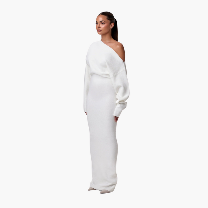 Elegant Off-Shoulder Maxi Dress for Women - Stylish Evening Wear 2