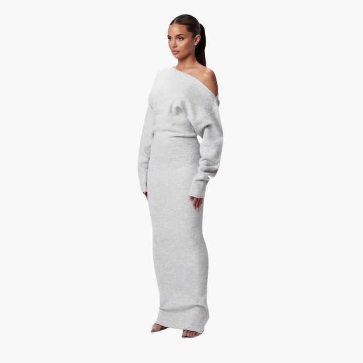 Elegant Off-Shoulder Maxi Dress for Women - Stylish Evening Wear 4