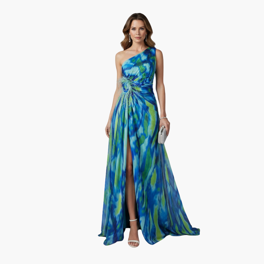 Elegant One Shoulder Maxi Dress for Women - Stylish Summer Dress for Events and Outings 1