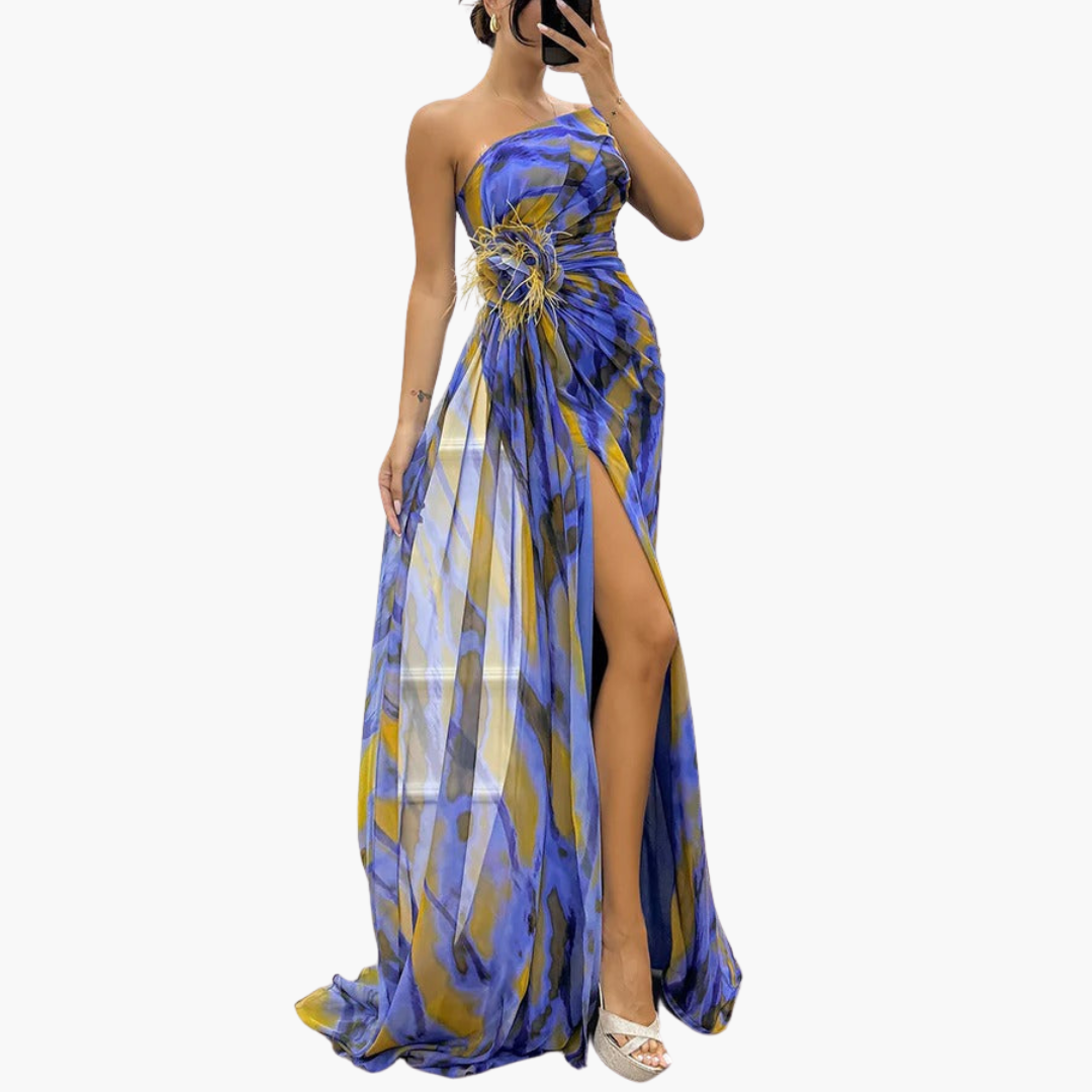Elegant One Shoulder Maxi Dress for Women - Stylish Summer Dress for Events and Outings 10