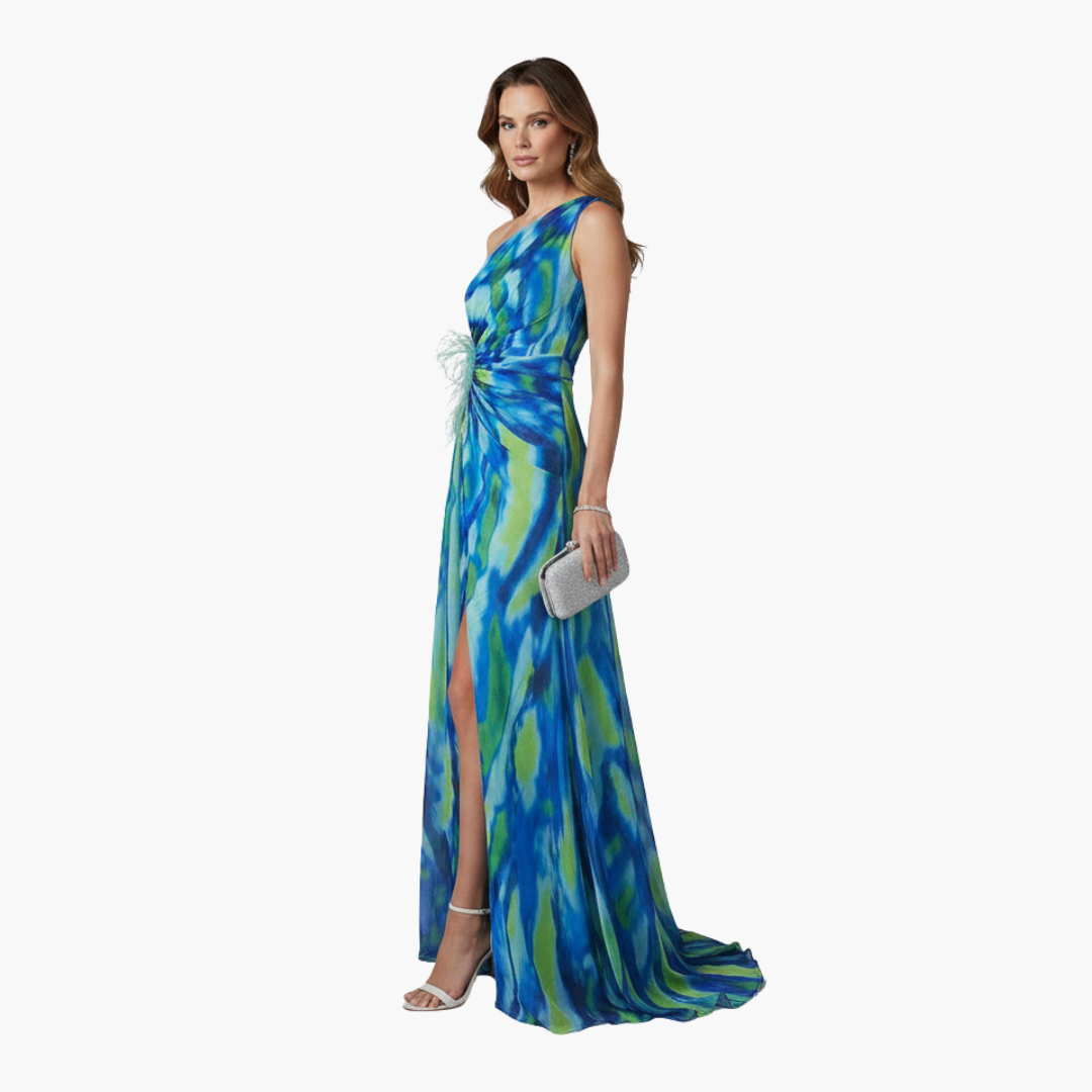 Elegant One Shoulder Maxi Dress for Women - Stylish Summer Dress for Events and Outings 2
