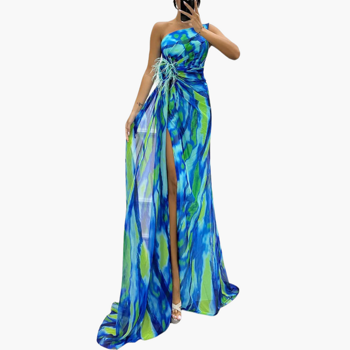 Elegant One Shoulder Maxi Dress for Women - Stylish Summer Dress for Events and Outings 5