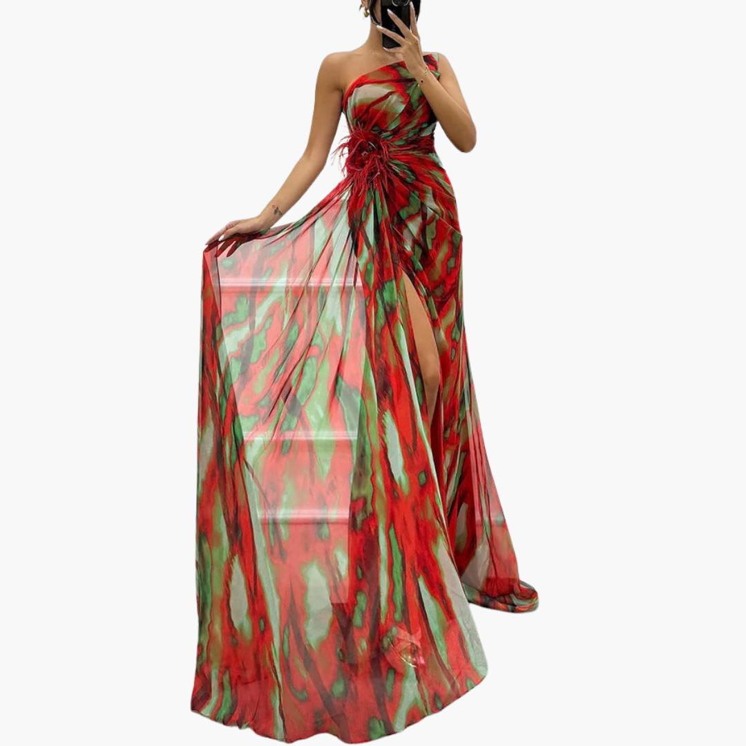 Elegant One Shoulder Maxi Dress for Women - Stylish Summer Dress for Events and Outings 7