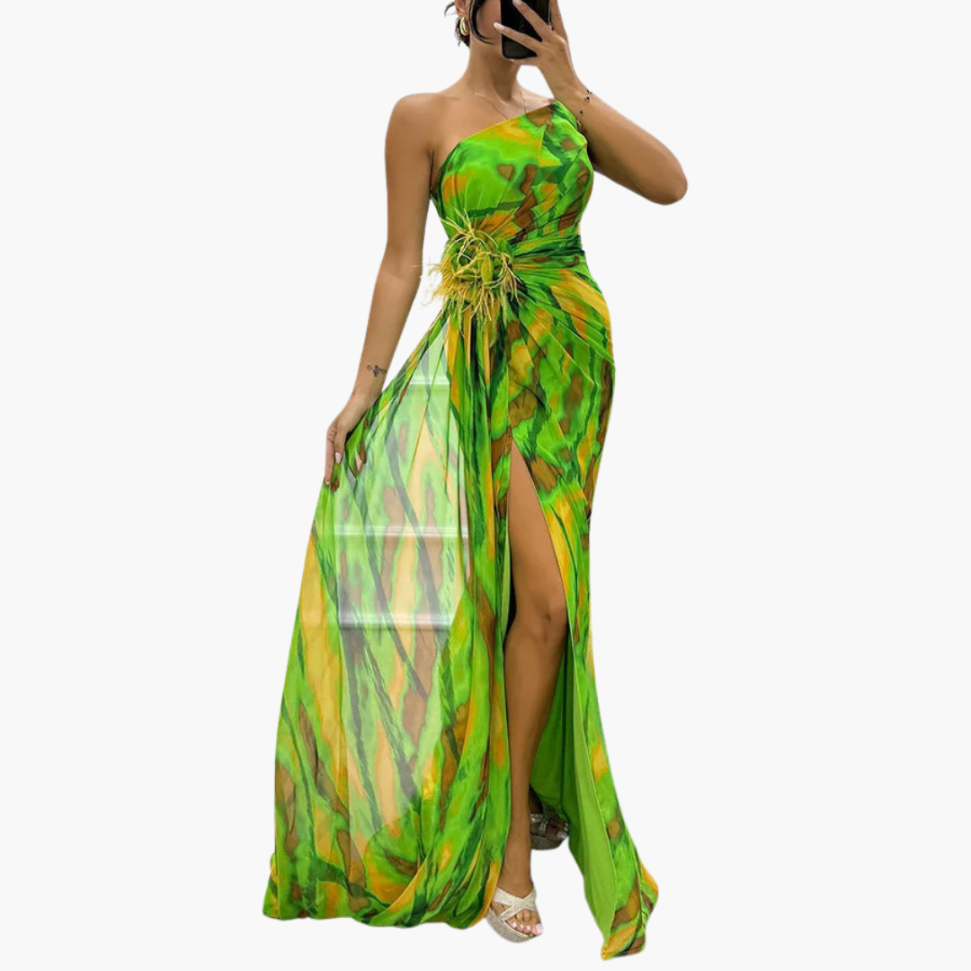 Elegant One Shoulder Maxi Dress for Women - Stylish Summer Dress for Events and Outings 9