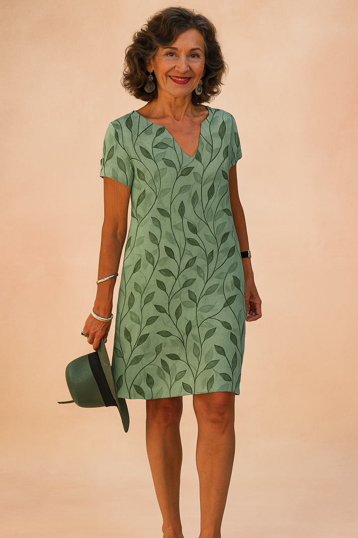 Elegant Summer Dress with V-Neckline for Women - Perfect for Beach and Garden Parties 0