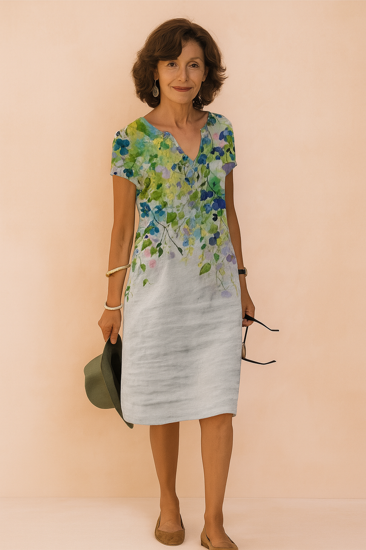 Elegant Summer Dress with V-Neckline for Women - Perfect for Beach and Garden Parties 4