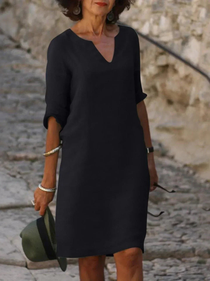 Elegant V-Neck Dress for Women - Timeless Summer Style 1