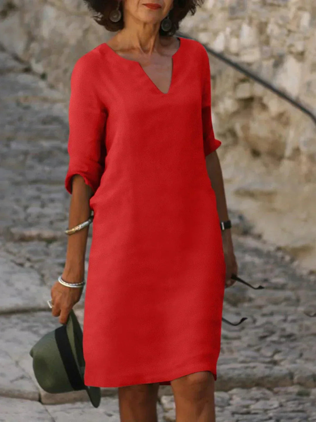 Elegant V-Neck Dress for Women - Timeless Summer Style 5