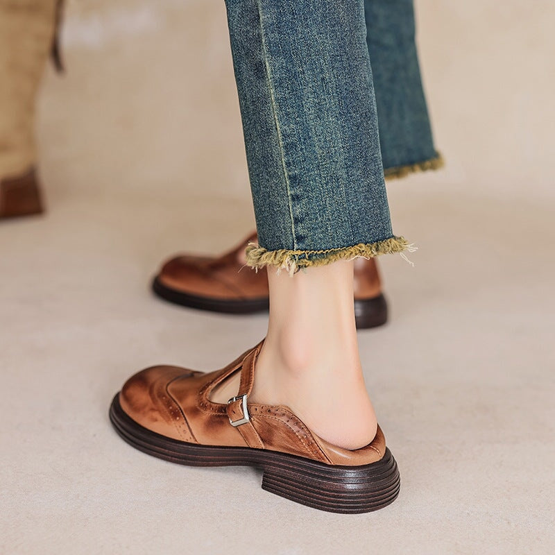 Elegant Vegan Leather Mary Jane Sandal for Women - All-Day Comfort 4