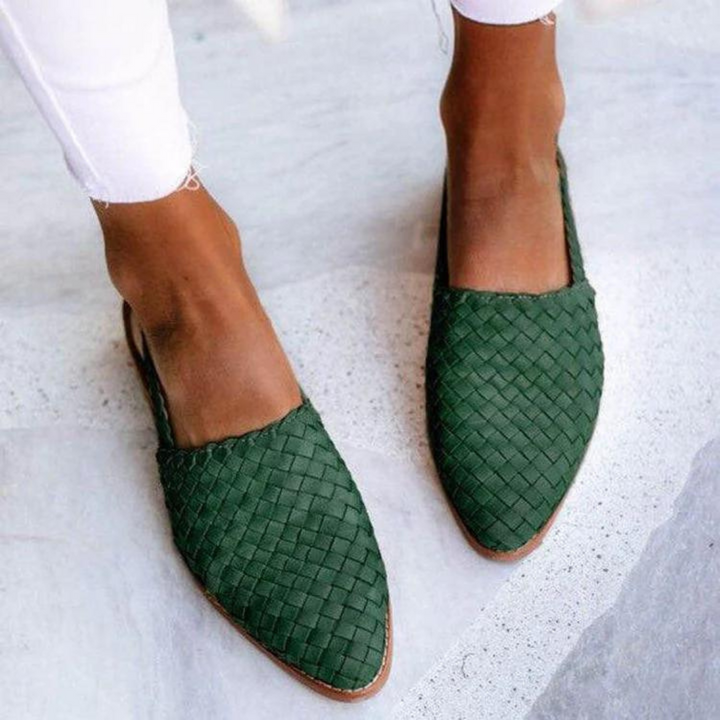 Elegant Woven Vegan Leather Ballerinas for Women - Summer Flats 1