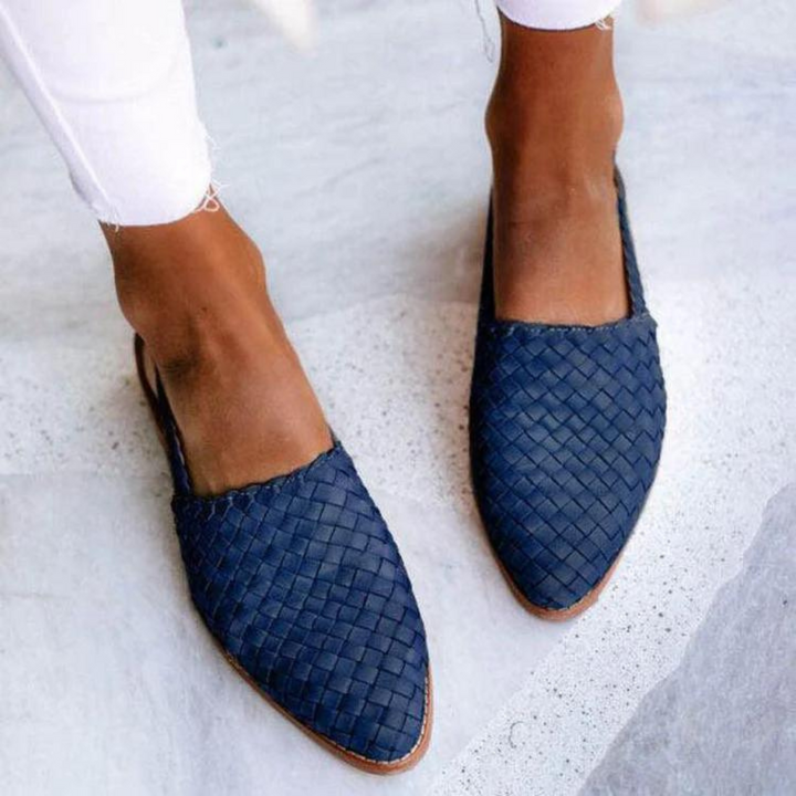 Elegant Woven Vegan Leather Ballerinas for Women - Summer Flats 3