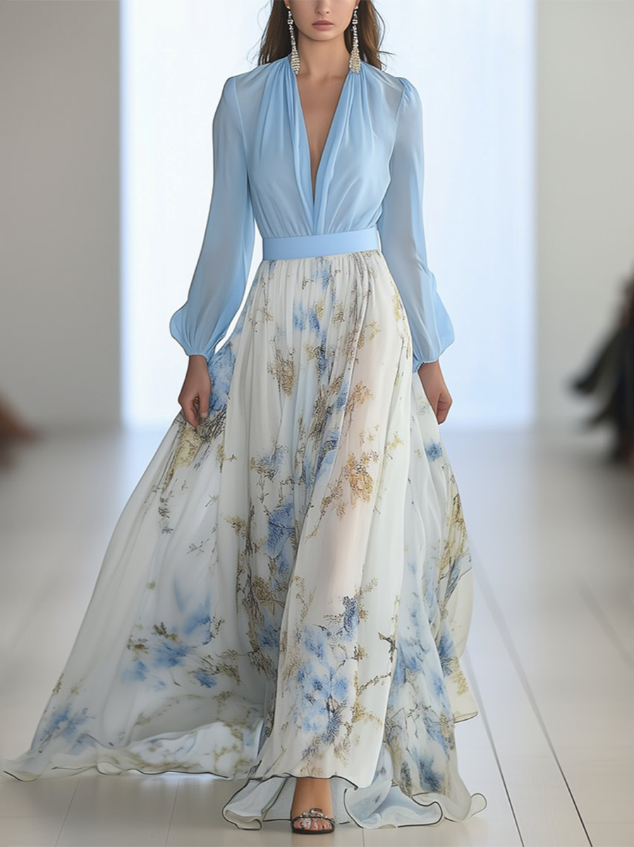 Floral Maxi Dress for Women - Elegant Summer Style 0