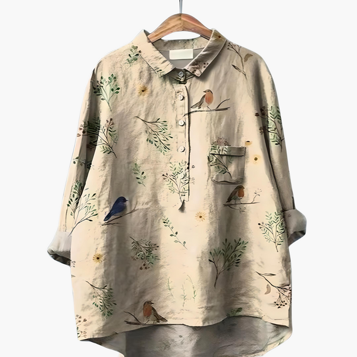 Floral Print Long Sleeve Blouse - Lightweight Summer Tops for Women, Stylish Casual Wear 11