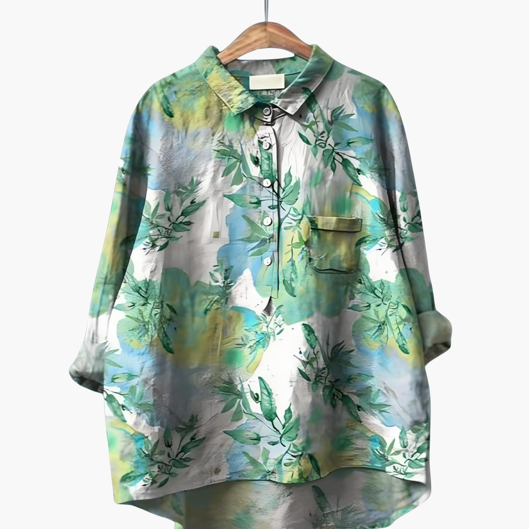 Floral Print Long Sleeve Blouse - Lightweight Summer Tops for Women, Stylish Casual Wear 6