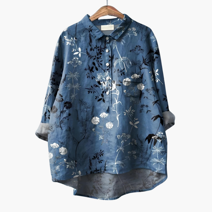 Floral Print Long Sleeve Blouse - Lightweight Summer Tops for Women, Stylish Casual Wear 7