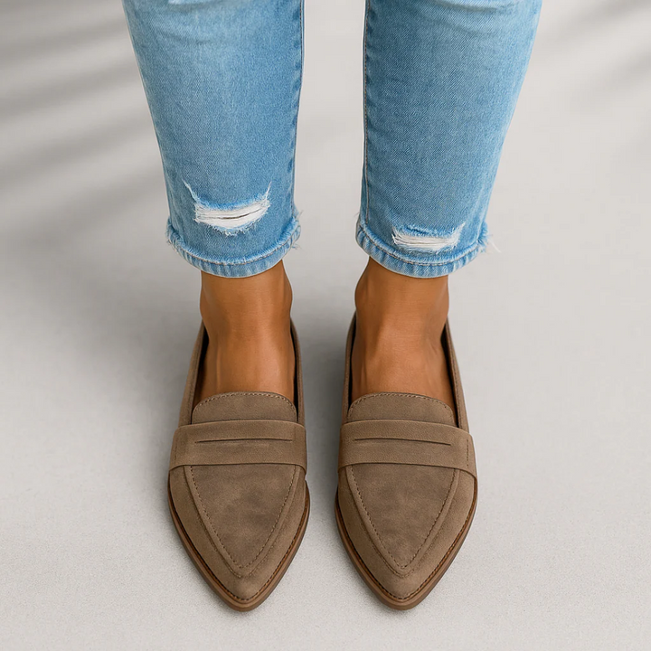 Ladies Moccasins - Elegant Pink Orthopedic Slip-On Shoes for All-Day Comfort 1