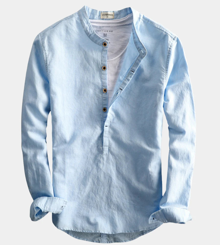 Langarm Hemd Herren | Henley & Vielseitig 0