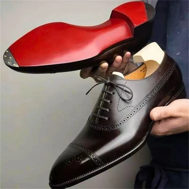 Men's Business Shoes | Classic Brogue Design 0