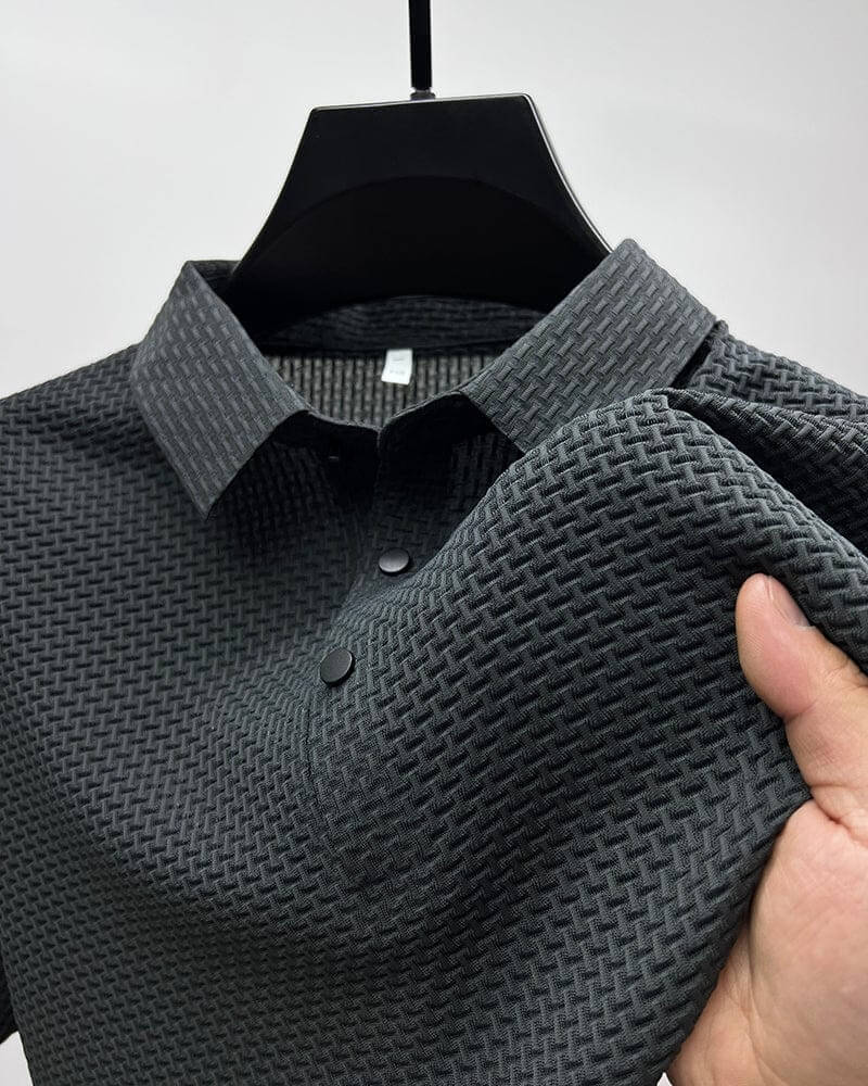 Men's Polo Shirt - Modern Fit Textured Knit for Casual Elegance and Everyday Style 1