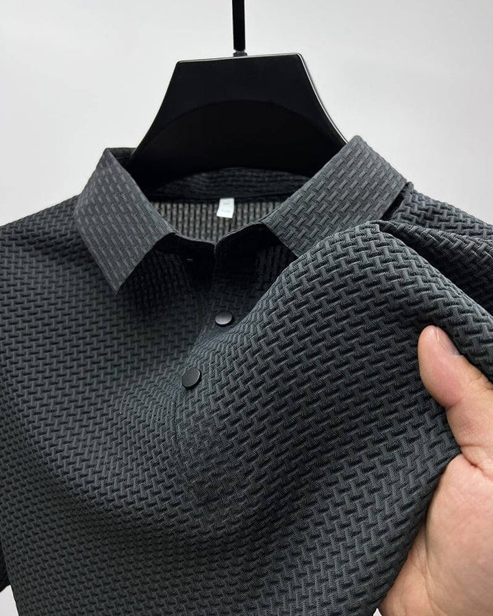 Men's Polo Shirt - Modern Fit Textured Knit for Casual Elegance and Everyday Style 1
