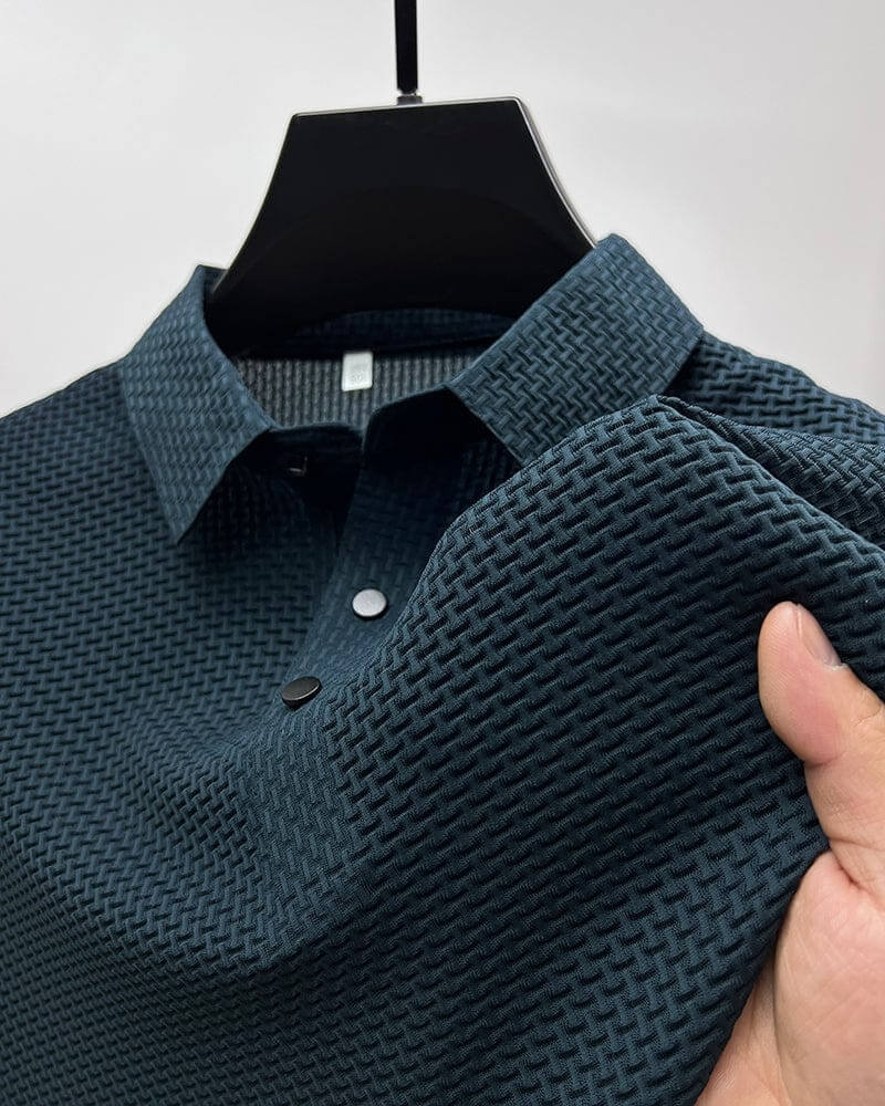 Men's Polo Shirt - Modern Fit Textured Knit for Casual Elegance and Everyday Style 3