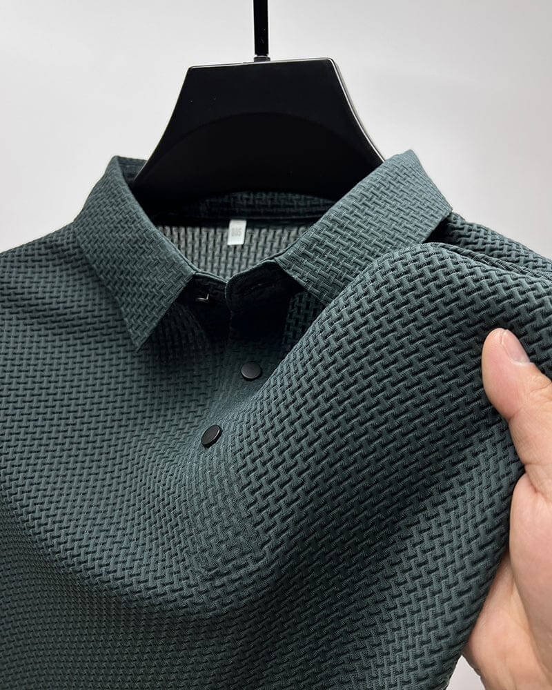 Men's Polo Shirt - Modern Fit Textured Knit for Casual Elegance and Everyday Style 4