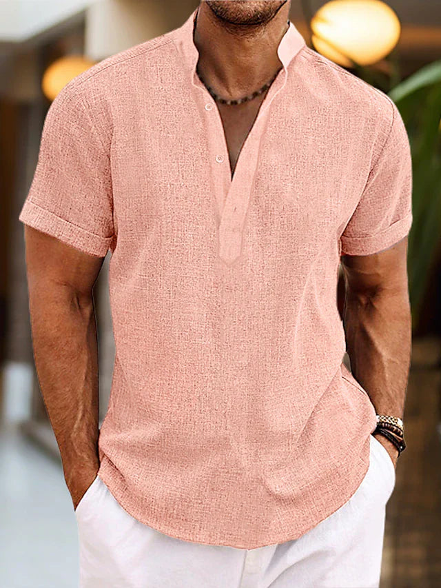 Men's Polo Shirt - Stylish V-Neck Design for Everyday Comfort and Versatile Style 0