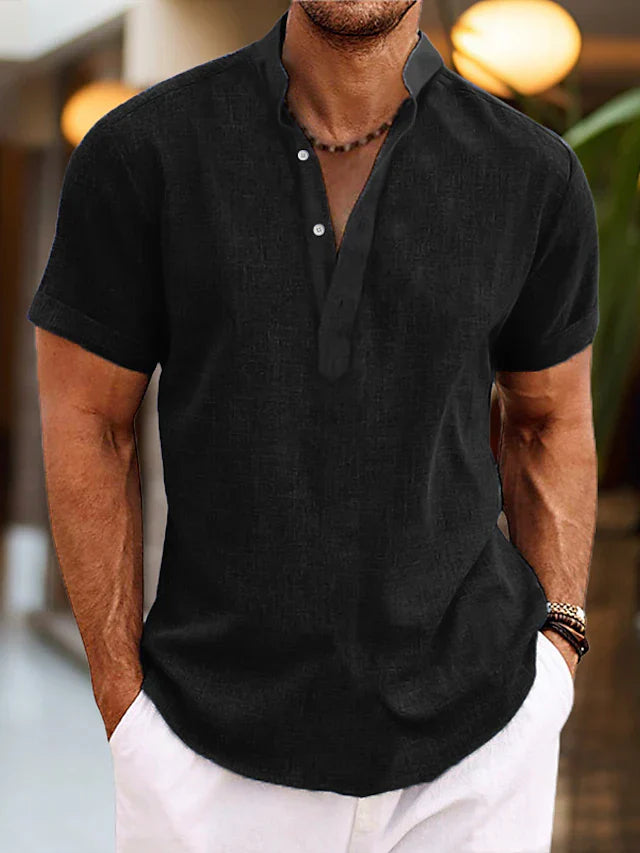 Men's Polo Shirt - Stylish V-Neck Design for Everyday Comfort and Versatile Style 3