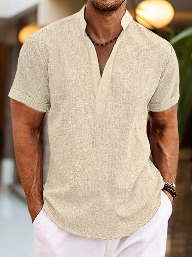 Men's Polo Shirt - Stylish V-Neck Design for Everyday Comfort and Versatile Style 5