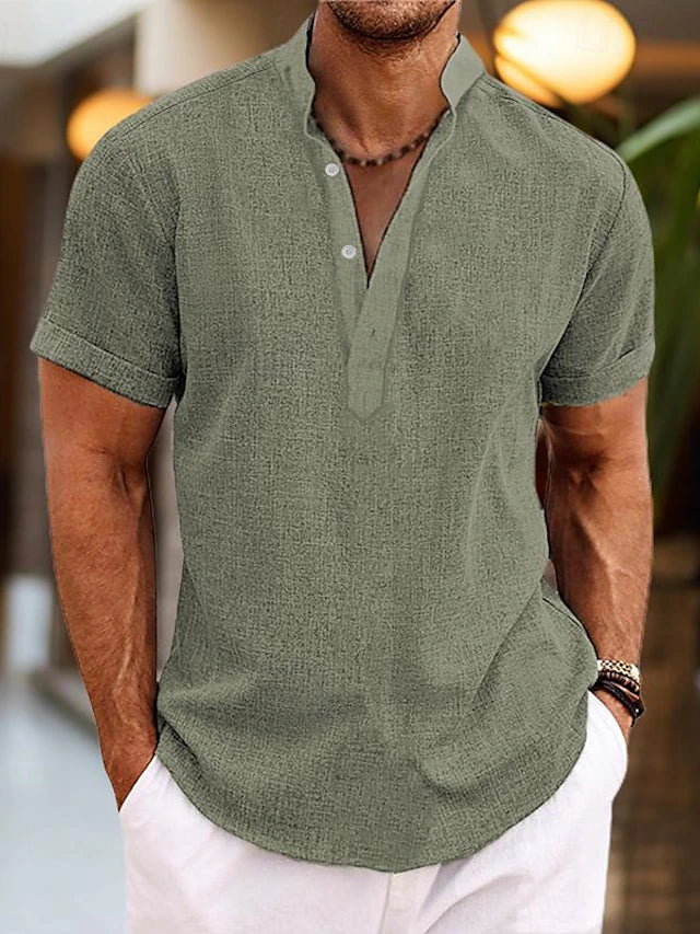 Men's Polo Shirt - Stylish V-Neck Design for Everyday Comfort and Versatile Style 7