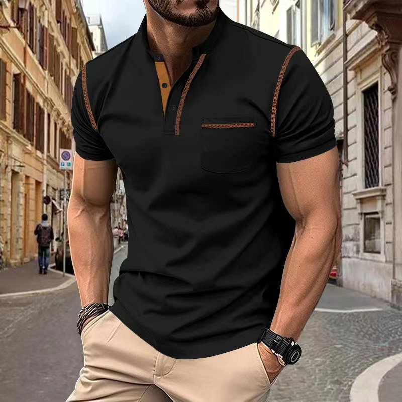 Men's Polo Shirt with Contrast Details – Sporty-Elegant Style for Versatile Casual and Smart-Casual Outfits 0