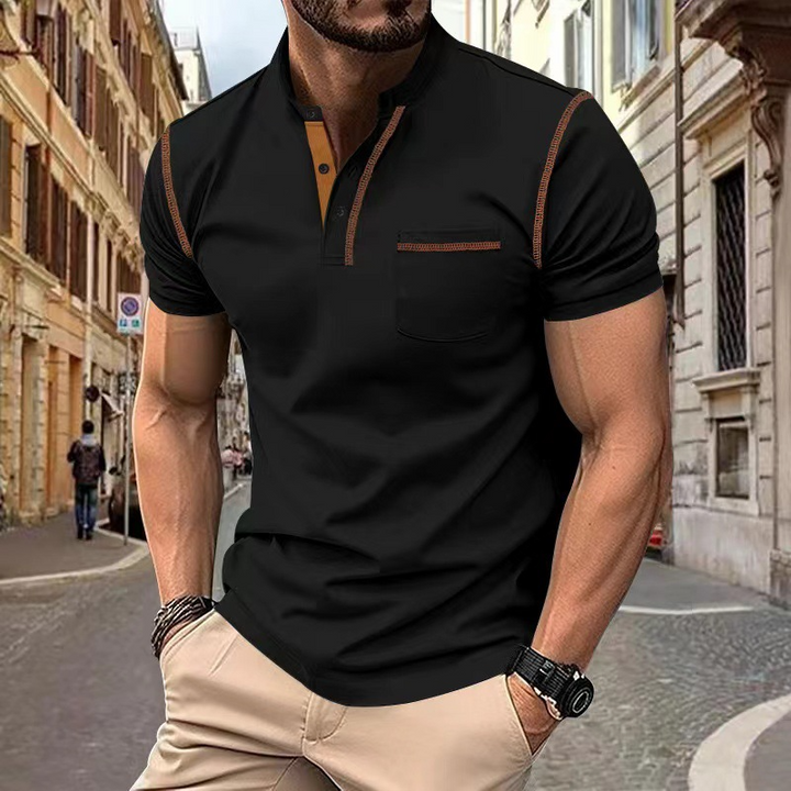 Men's Polo Shirt with Contrast Details – Sporty-Elegant Style for Versatile Casual and Smart-Casual Outfits 0
