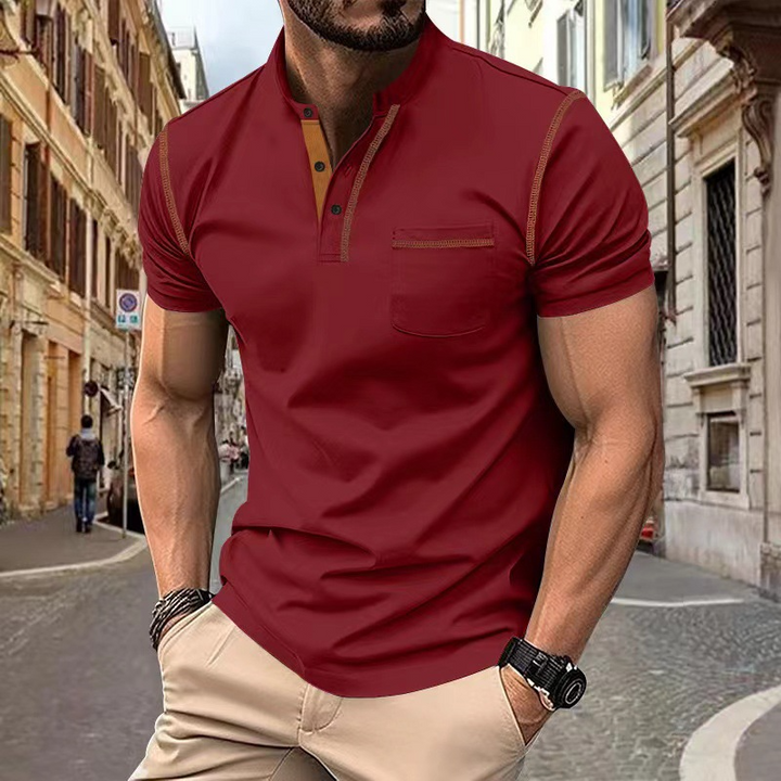 Men's Polo Shirt with Contrast Details – Sporty-Elegant Style for Versatile Casual and Smart-Casual Outfits 2