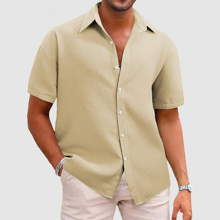Men's Short-Sleeve Shirt - Breathable, Stylish Comfort for Casual or Business Wear 10