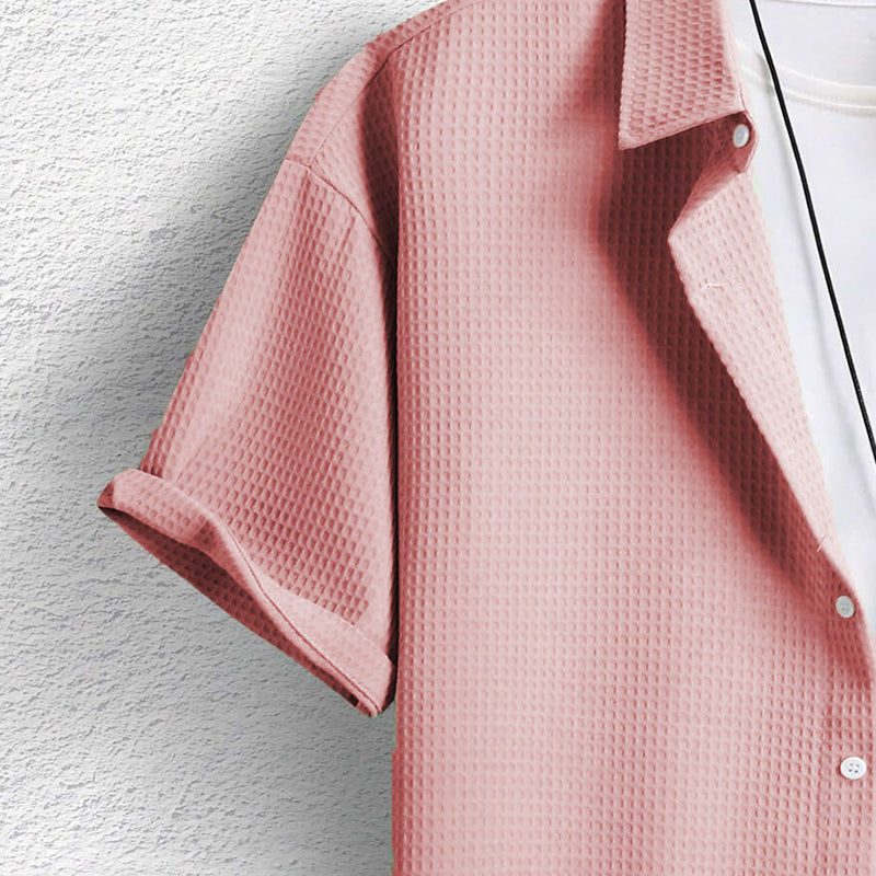 Men's Short-Sleeve Shirt - Breathable, Stylish Comfort for Casual or Business Wear 2