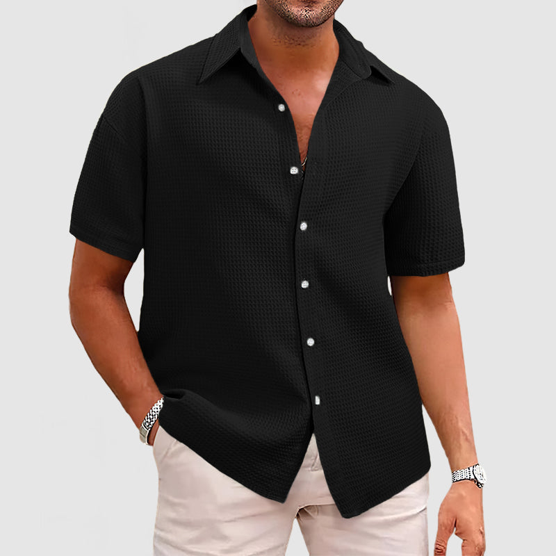 Men's Short-Sleeve Shirt - Breathable, Stylish Comfort for Casual or Business Wear 4